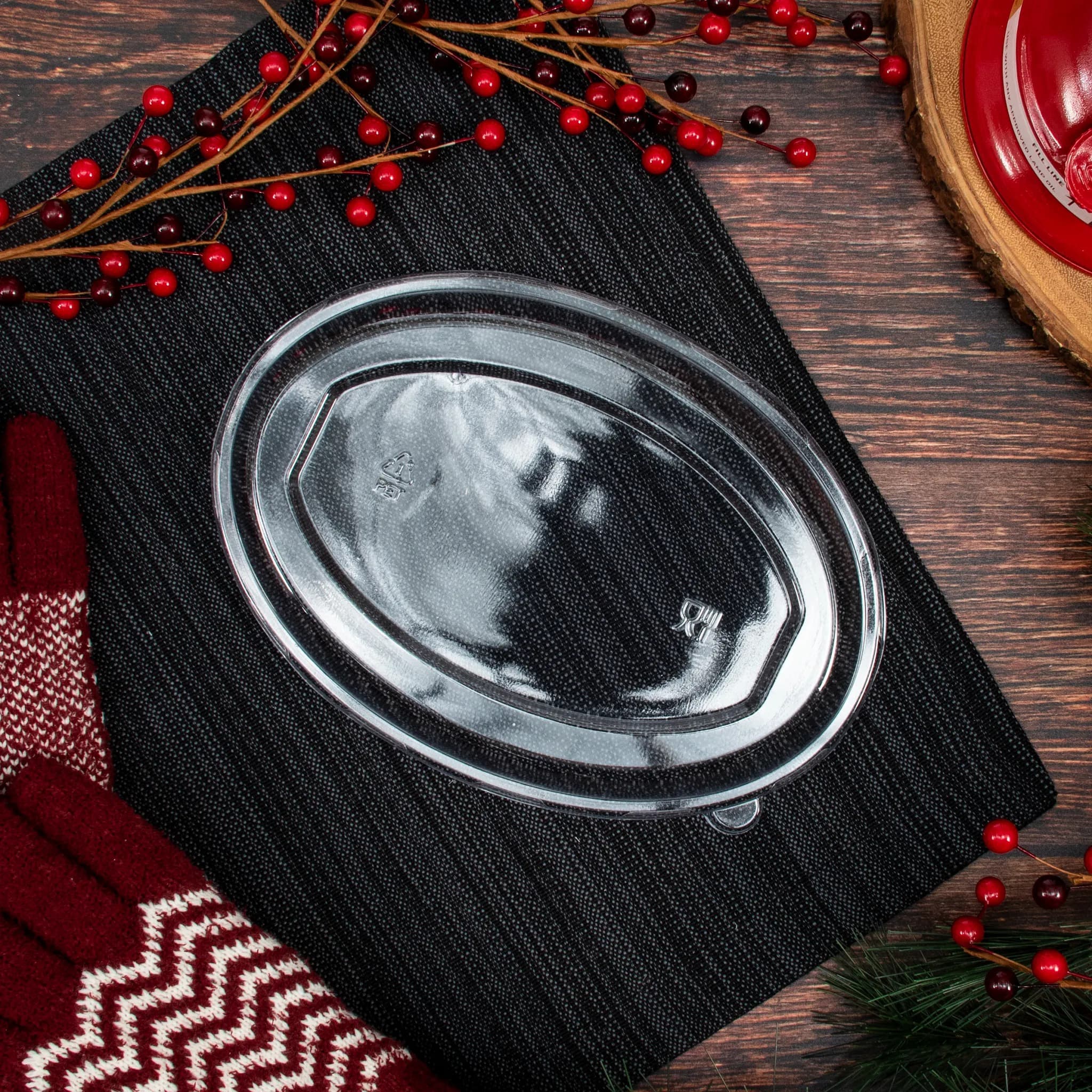 Clear PET Lid - fits 28 oz Burrito Bowls - Image 3