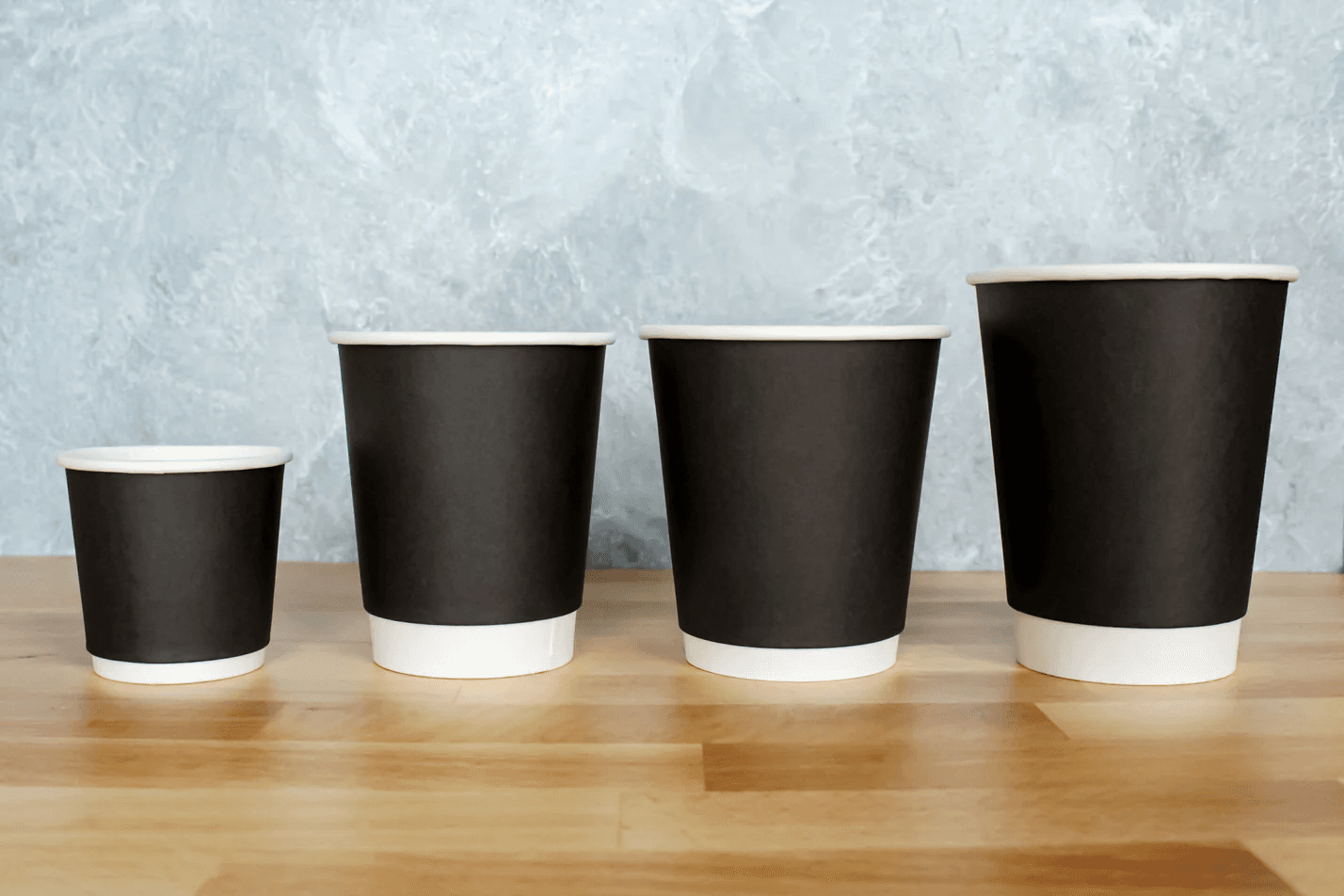 10 oz PE Lined Double Wall Paper Hot Cup, Black