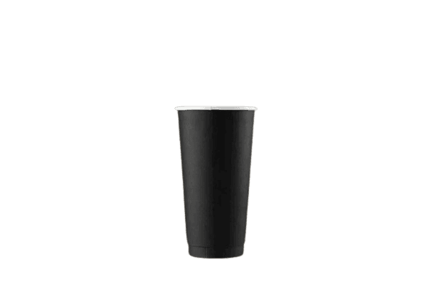 20 oz PE Lined Double Wall Paper Hot Cup, Black