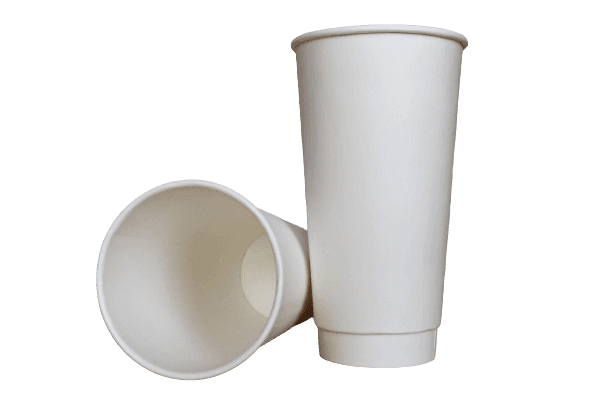 20 oz PE Lined Double Wall Paper Hot Cup, White
