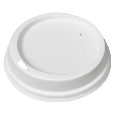 White PS Lid - fits 10-20 oz Paper Hot Cup