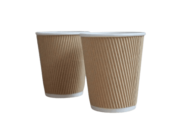 12 oz Rippled Wall Cup, Brown