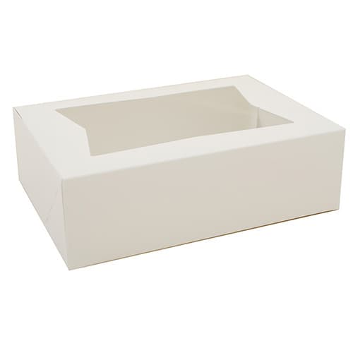 8" x 5.75" x 2.5" White Auto-Popup Window Bakery Box - Image 2