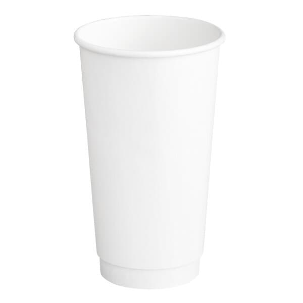20 oz PE Lined Double Wall Paper Hot Cup, White