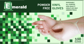 Large, Latex and Powder Free White Vinyl Glove, 4 mil
