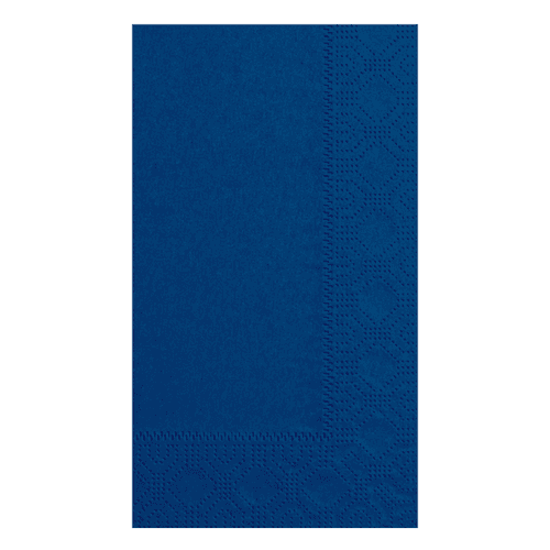 15" x 17" 2-Ply Navy Blue Dinner Napkin (7.5" x 4.25" Folded)