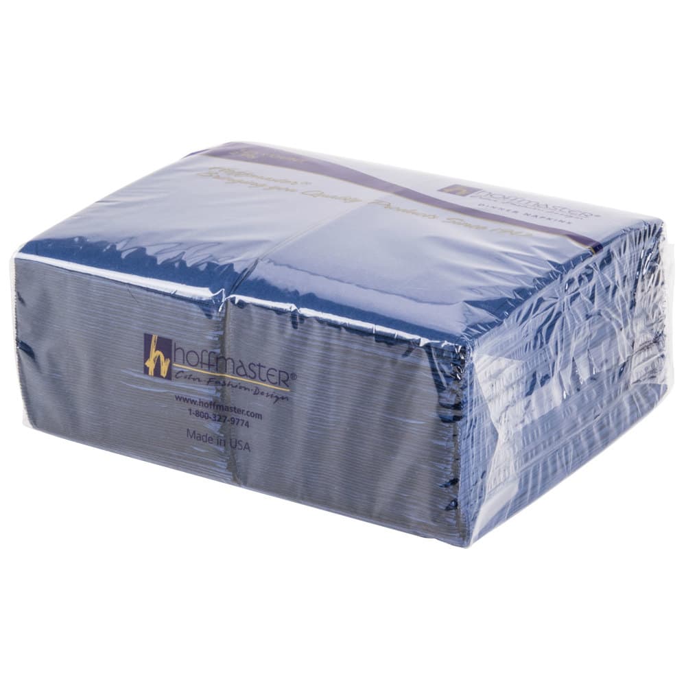 15" x 17" 2-Ply Navy Blue Dinner Napkin (7.5" x 4.25" Folded) - Image 4