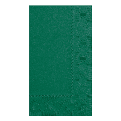 15" x 17" 2-Ply Hunter Green Dinner Napkin (7.5" x 4.25" Folded)