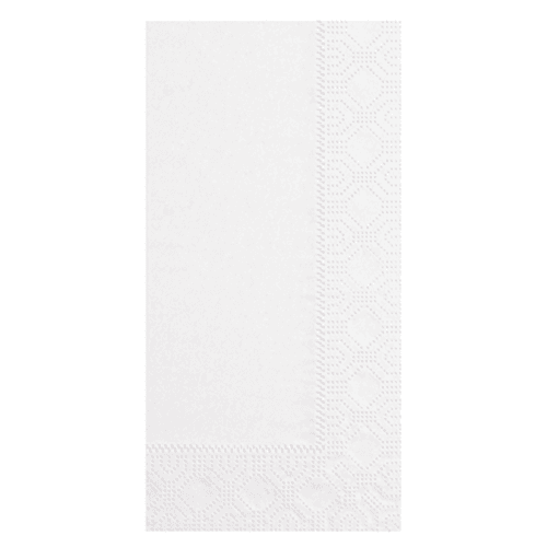 15" x 17" 2-Ply White Dinner Napkin (7.5" x 4.25" Folded)