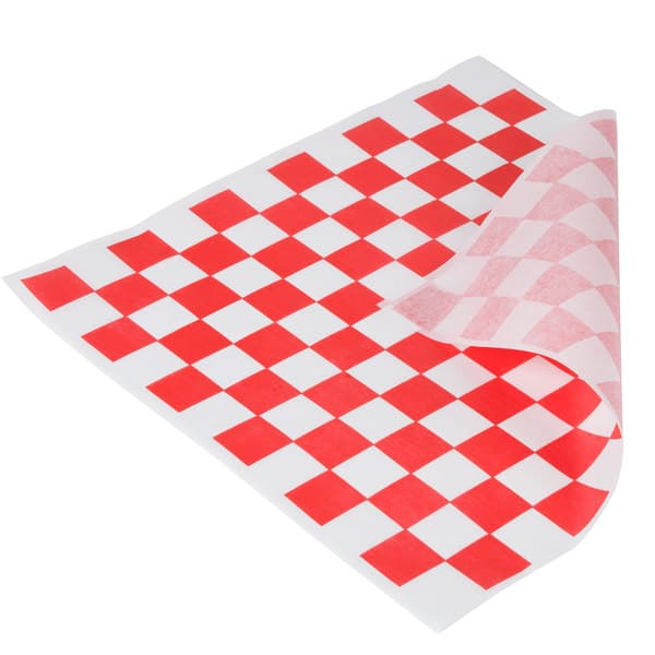 12" x 12" Red Check Sandwich Wrap Paper - Image 6