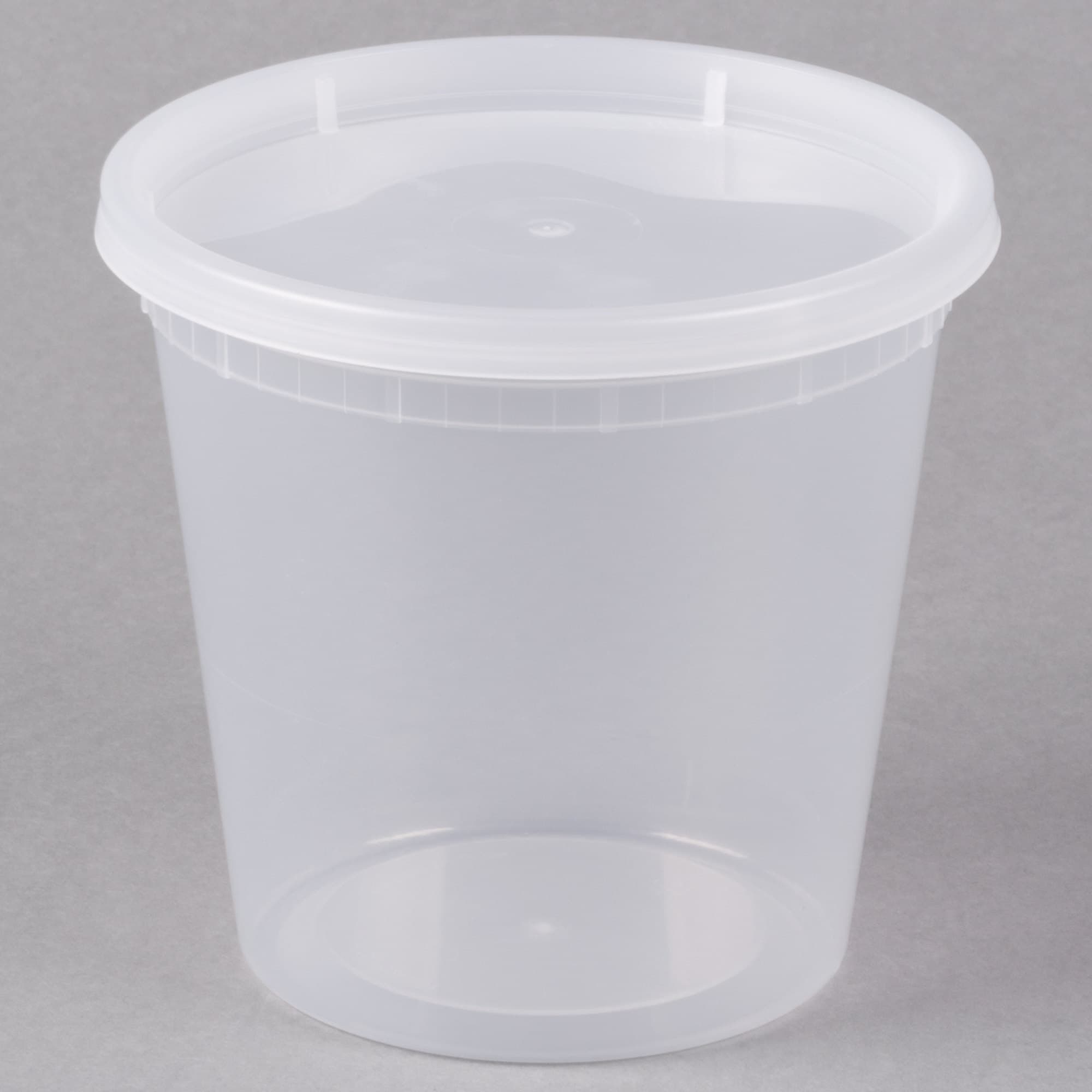 24 oz Round PP Deli Container with Lid - Image 2