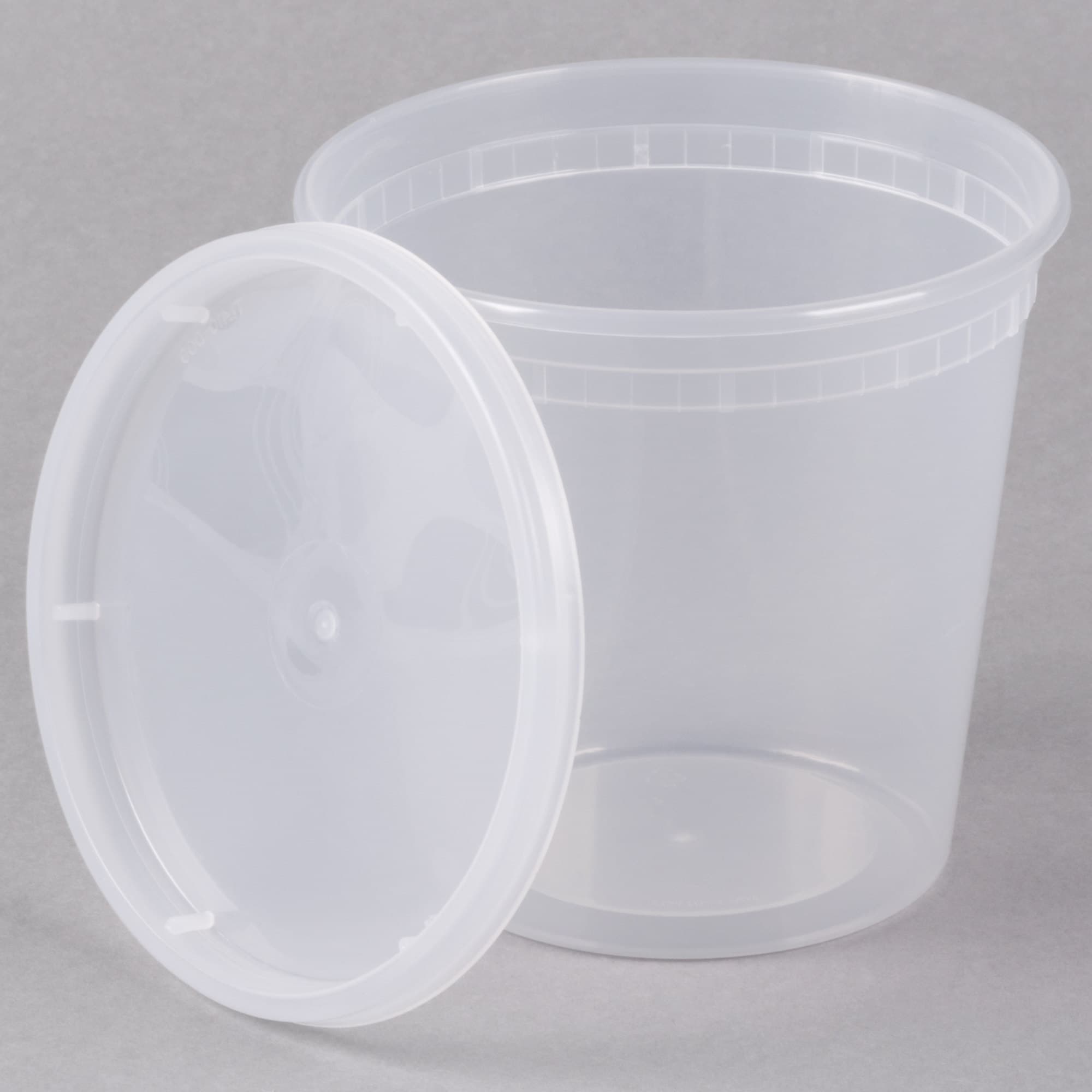 24 oz Round PP Deli Container with Lid - Image 3