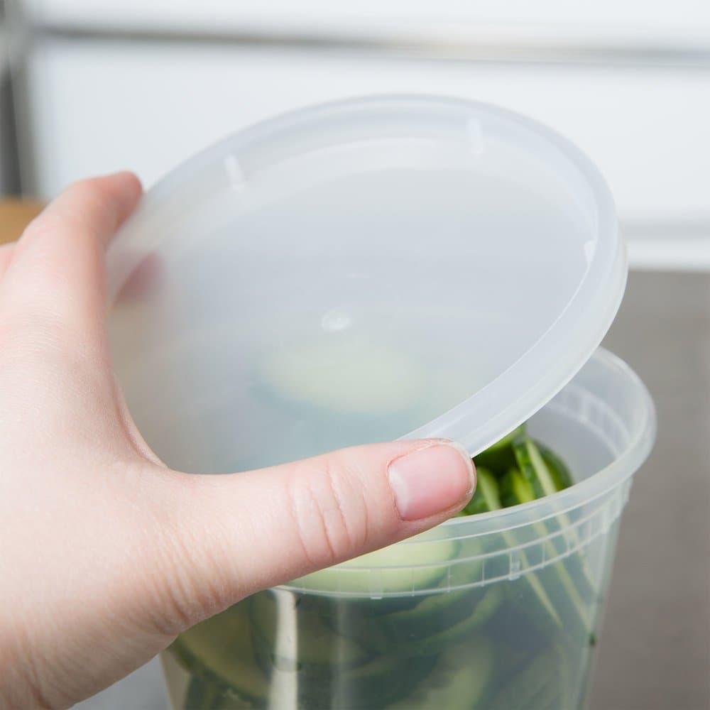 24 oz Round PP Deli Container with Lid - Image 6