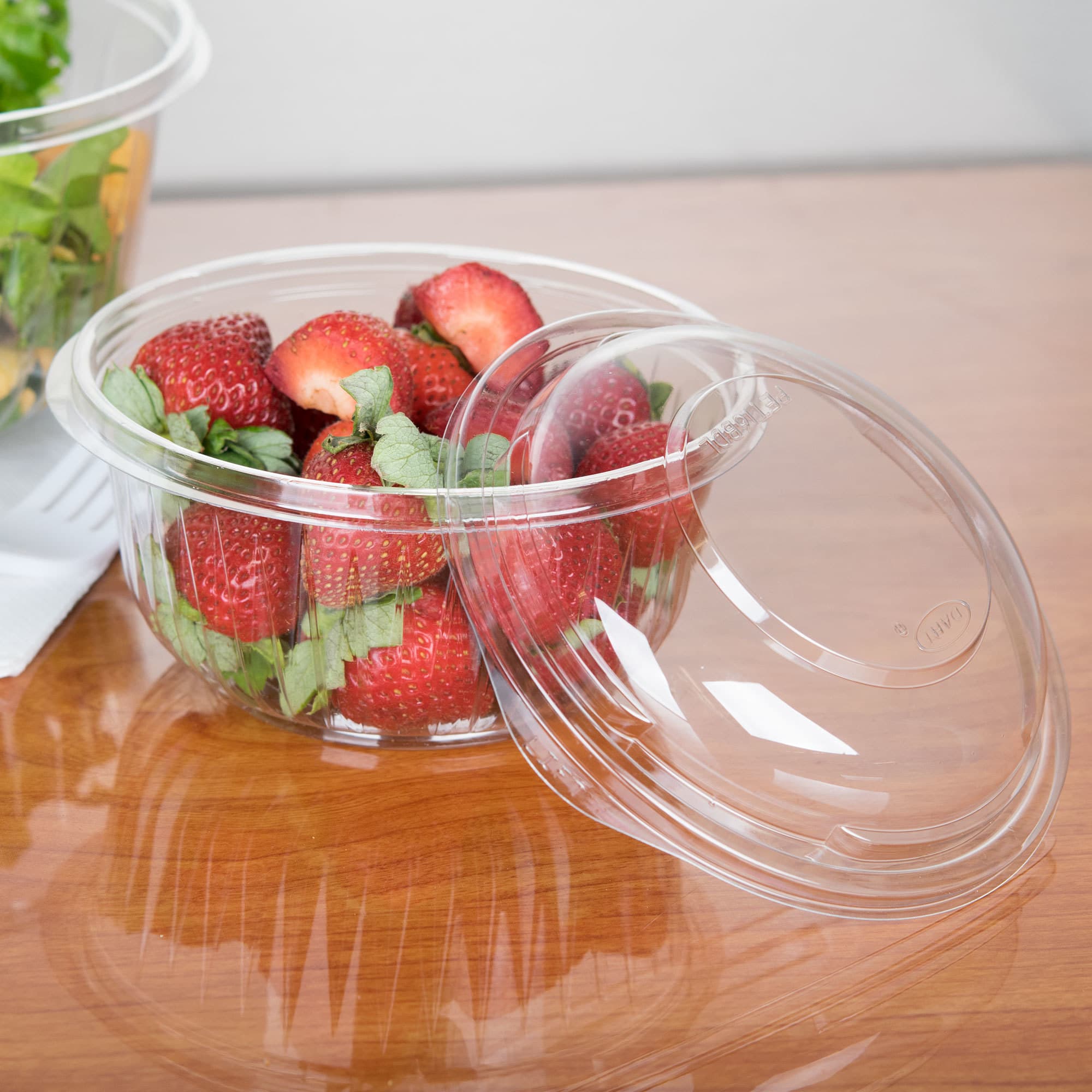 16 oz Round PET Bowl, Clear - Image 2