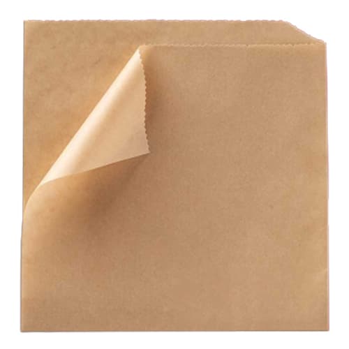 7" x 6.75" Grease Resistant Kraft Side-Opening Bakery Bag