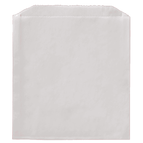 6.5" x 6" x 0.75" Grease Resistant White Bakery Bag