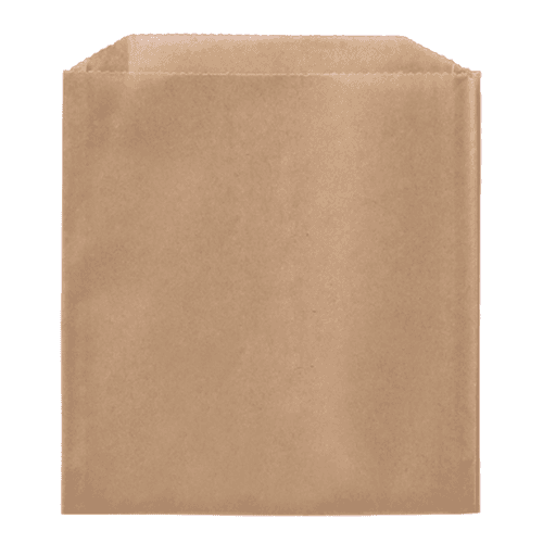 6.5" x 6" x 0.75" Grease Resistant Kraft Bakery Bag