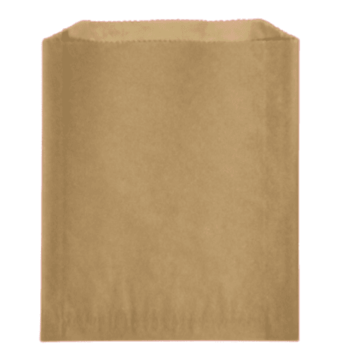 8" x 6.5" x 1" Grease Resistant Kraft Bakery Bag