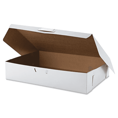 19" x 14" x 4" White Non-Window Bakery Box - Image 3