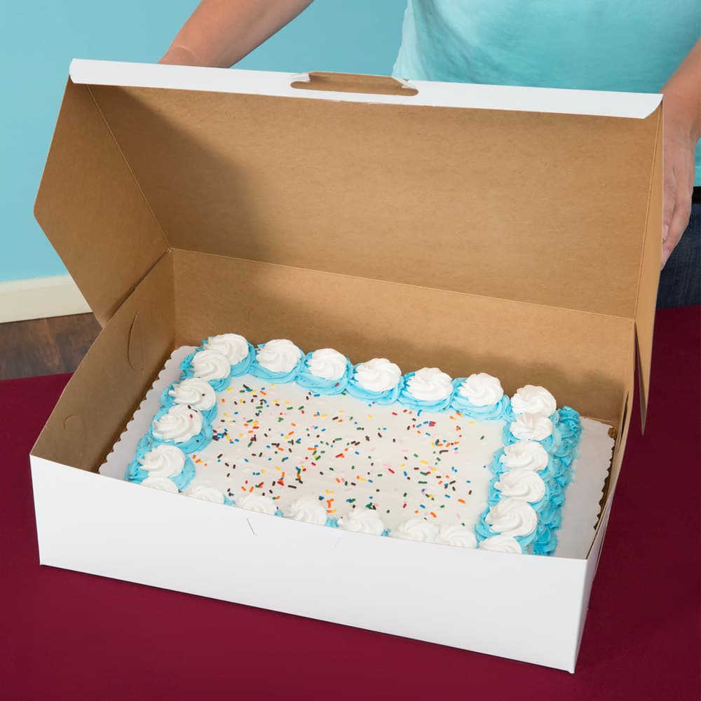 19" x 14" x 5" White Non-Window Bakery Box - Image 4