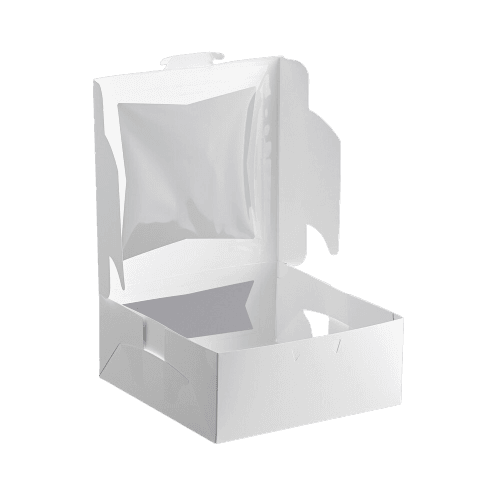 12" x 12" x 5" White Window Bakery Box - Image 3