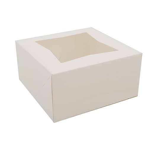 6" x 6" x 3" White Window Bakery Box - Image 2