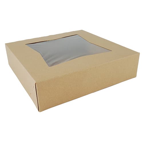 10" x 10" x 2.5" Kraft Window Bakery Box - Image 2