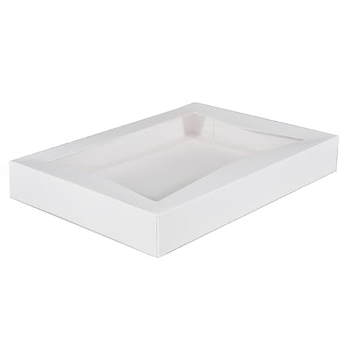 16" x 12" x 2.25" White Window Bakery Box - Image 2