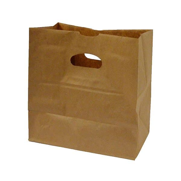11" x 6" x 11" Kraft Paper Bag with Die-cut Handles - Image 2