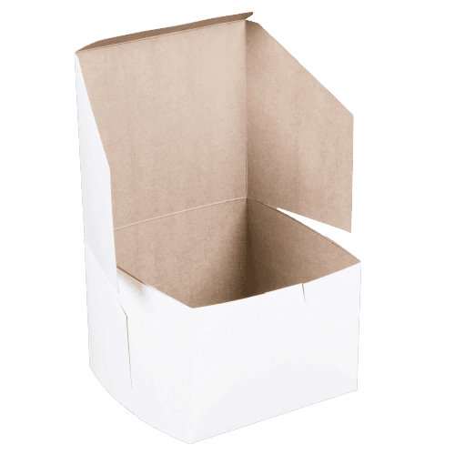 5.5" x 5.5" x 4" White Non-Window Bakery Box - Image 3