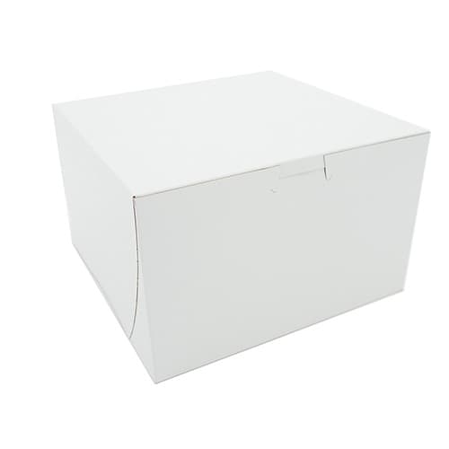 8" x 8" x 5" White Non-Window Bakery Box - Image 2