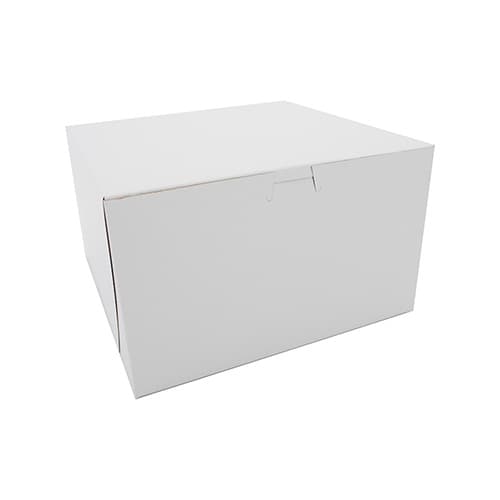 10" x 10" x 6" White Non-Window Bakery Box - Image 2