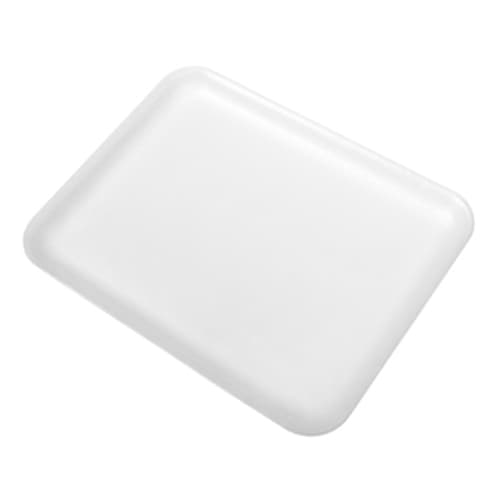 Dyne-A-Pak #4S White Foam Meat Tray 9 1/4" x 7 1/4" x 1/2"