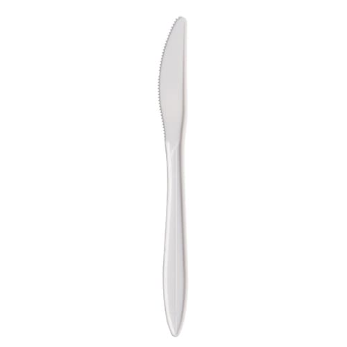 Dart K6BW 6 1/2" Medium Weight White Plastic Knife