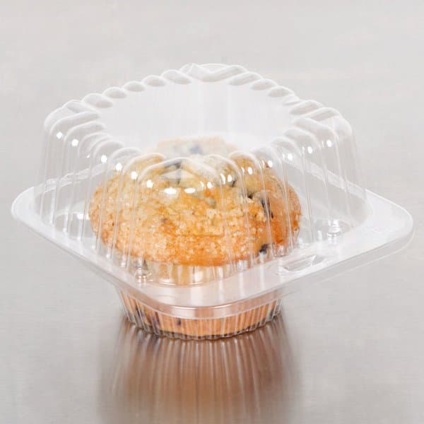 Polar Pak 1 Compartment Clear PET Muffin Takeout Container