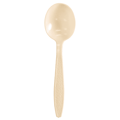 Berk Almond Heavy Weight Plastic Soup Spoon