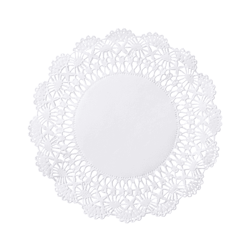 Hoffmaster 500233 4" White Cambridge Lace Doily