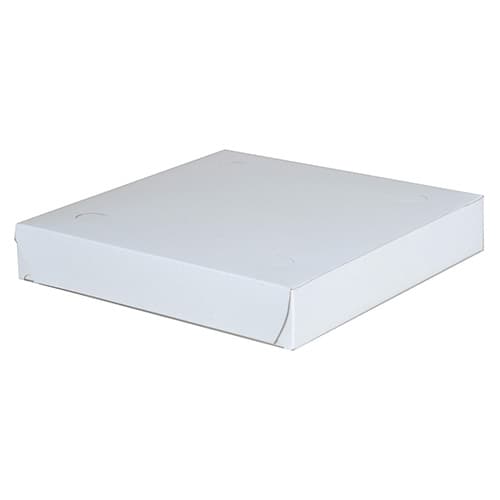 Southern Champion 9" x 9" x 1 1/2" Clay Coated White Pizza Box