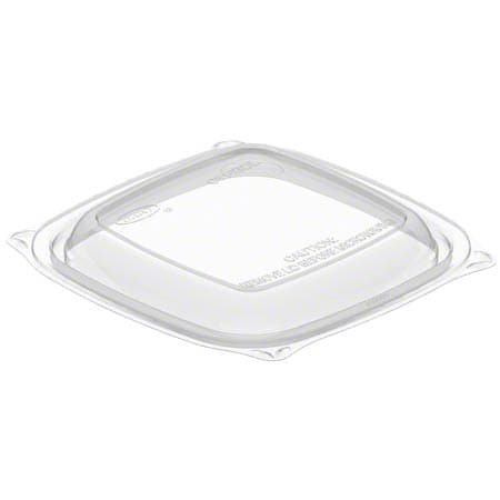 Dart C816BDL PresentaBowls Pro Clear Square Lid for 8, 12, and 16 oz. Square Plastic Bowls