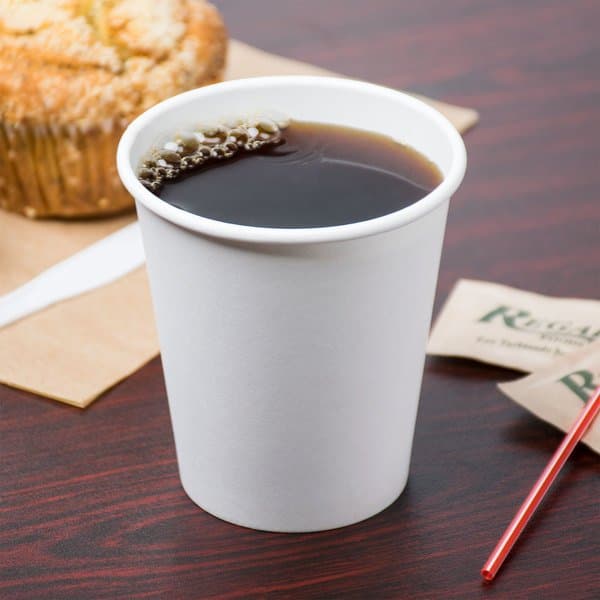 UniCup 10 oz. White Single Sided Poly Paper Hot Cup