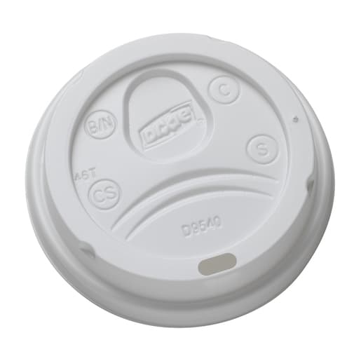 Dixie® Medium White Dome Plastic Hot Cup Lids