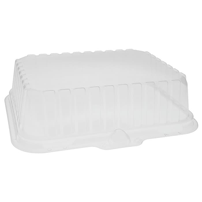 Pactiv Oblong OPS Deep Dome Clear Lid for Supermarket Tray 4S