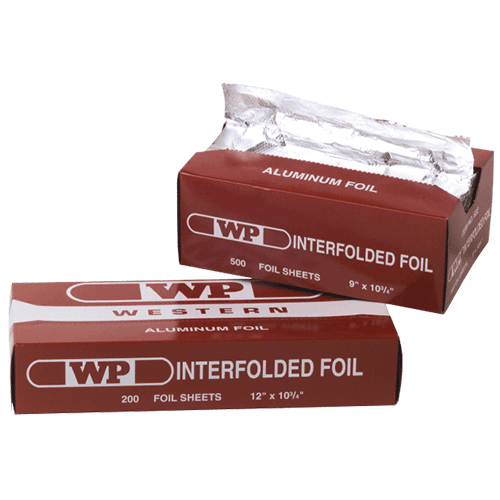 Western Plastics 9" X 10-3/4" Pop-Up Aluminum Foil Wrap Sheets, 3,000 Ct.
