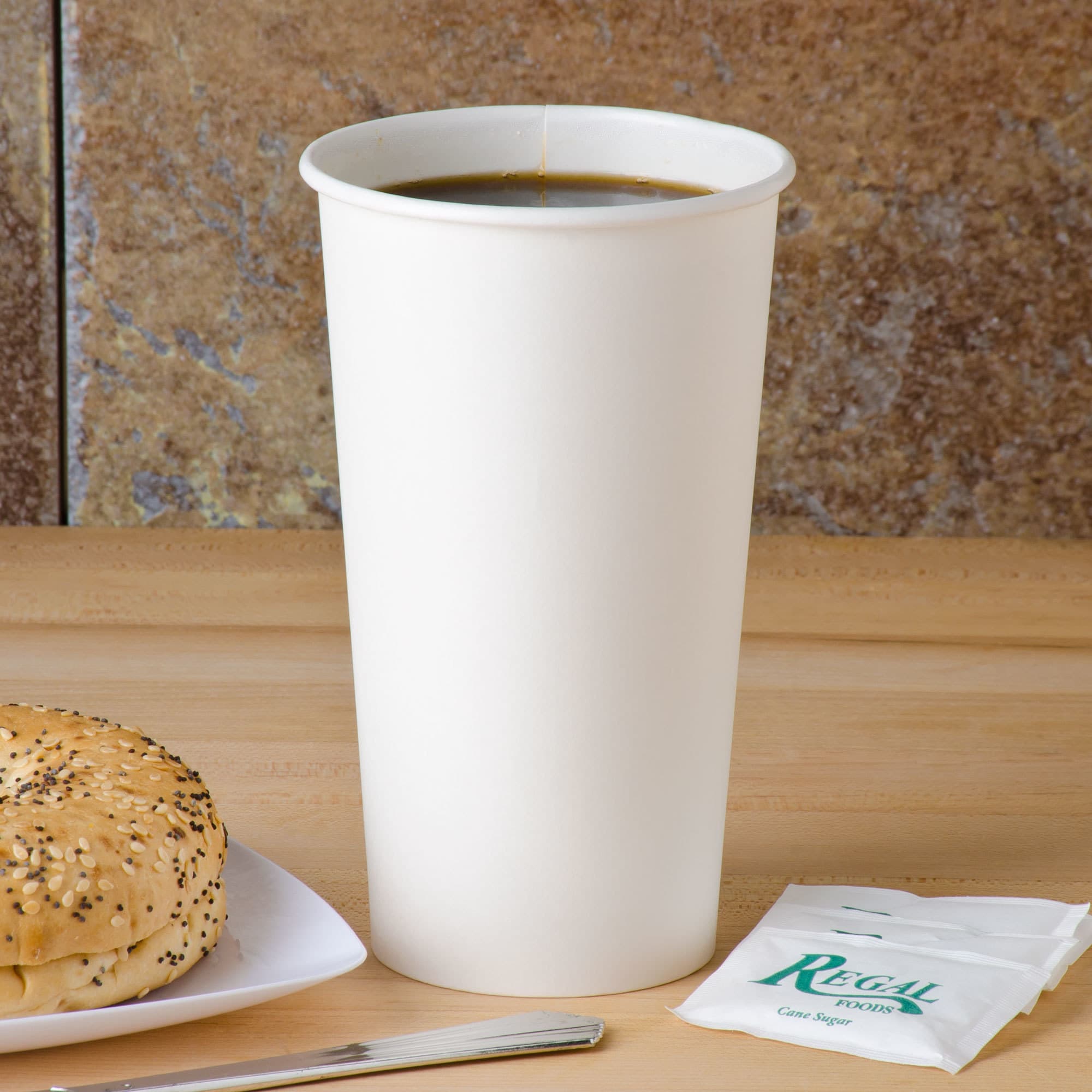 Solo 420W-2050 20 oz. White Poly Paper Hot Cup