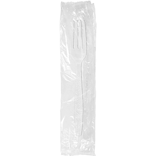 Berk Individually Wrapped White Heavy Weight Plastic Fork