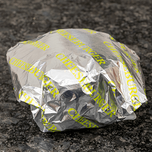 McNairn Insulwrap™ Foil To Paper Lamination 10.5" x 14" Cheeseburger Wrap