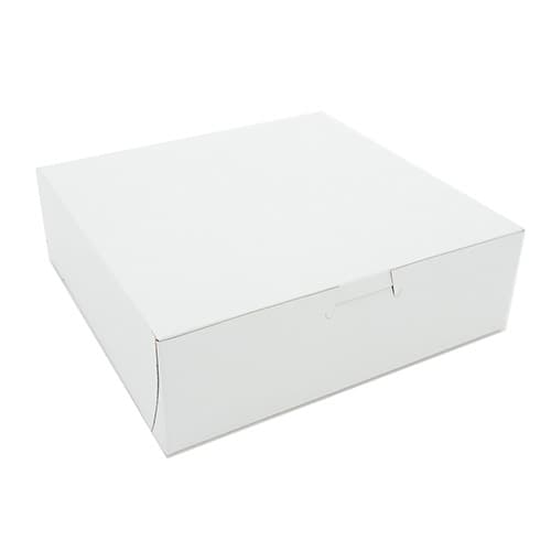Southern Champion 8" x 8" x 2.5" White Non-Window Bakery Box
