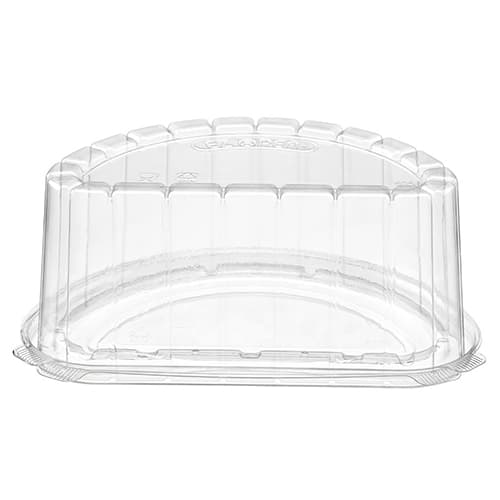 Inline Plastics 8" Clear PET Half Cake Container Combo With Base & Lid