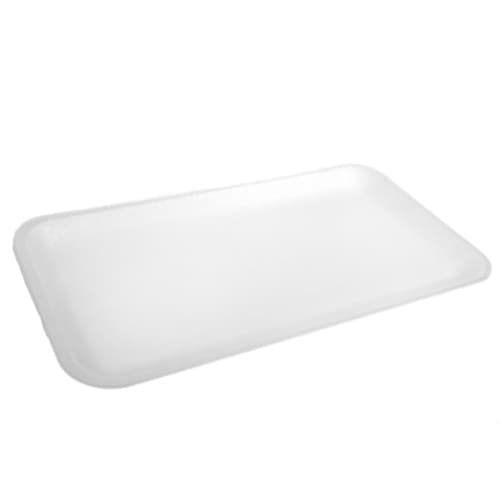 Dyne-A-Pak #10S White Foam Meat Tray 10 3/4" x 5 3/4" x 1/2"