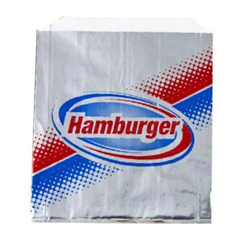 Brown Paper Goods Printed Hamburger Foil Bag